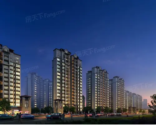 金碧丽江东海岸花园效果图夜景透视图