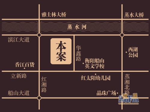 华鑫·蒸水湾交通图区位图