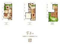 依澜湾组团联排别墅T-1户型