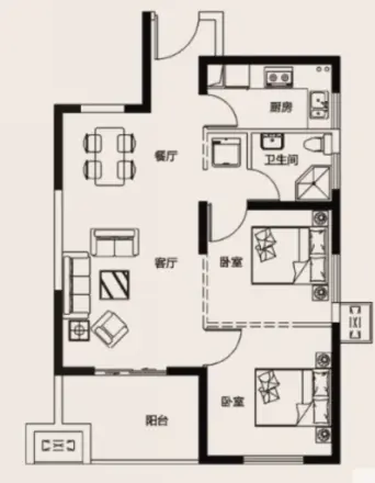 马场角医院宿舍户型图