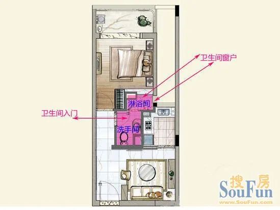 自家花桥地铁口精装一居室 63万急售