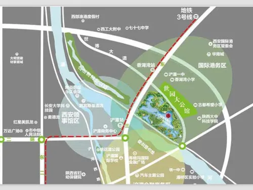 世园大公馆交通图区位图