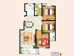 东城华府·海棠湾3室2厅1厨1卫建面119.94㎡