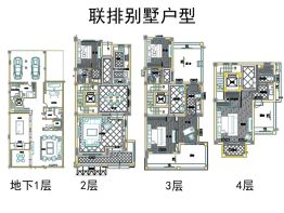 香颂湾4室5厅1厨6卫建面256.2㎡