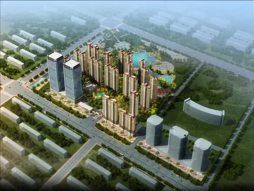 恒大帝景效果图鸟瞰图