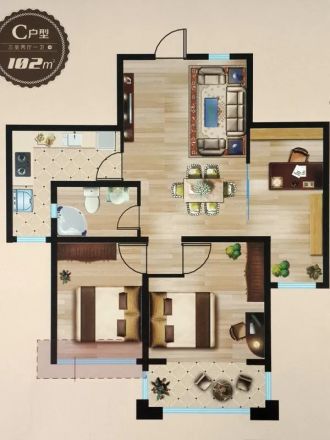 丽浩福仕汇商住楼户型图