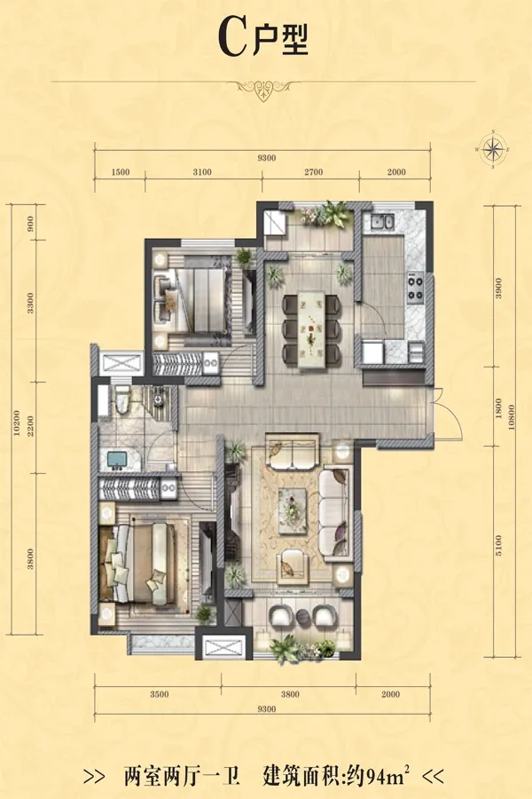 绿地卢浮公馆户型图