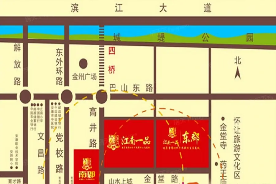 江南一品紫郡交通图