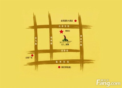 北大锦城交通图项目区位图