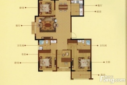 名仕·金色家园4室2厅1厨2卫建面146.00㎡