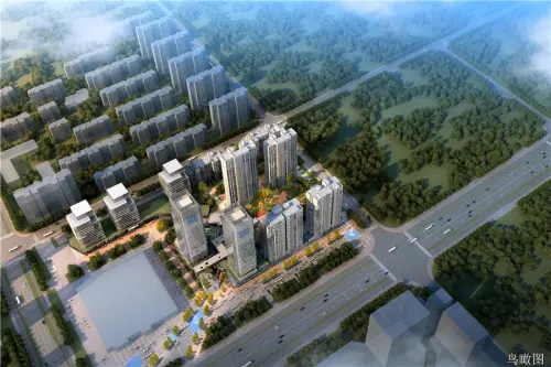 2077·青年汇效果图项目鸟瞰效果图