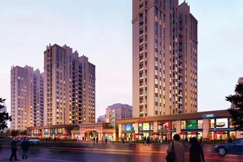 在鉴澜花语岸效果图沿街效果图