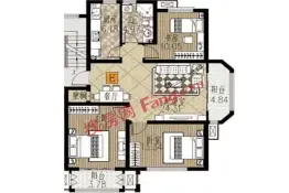 东澜小镇3室2厅1厨1卫建面104.96㎡
