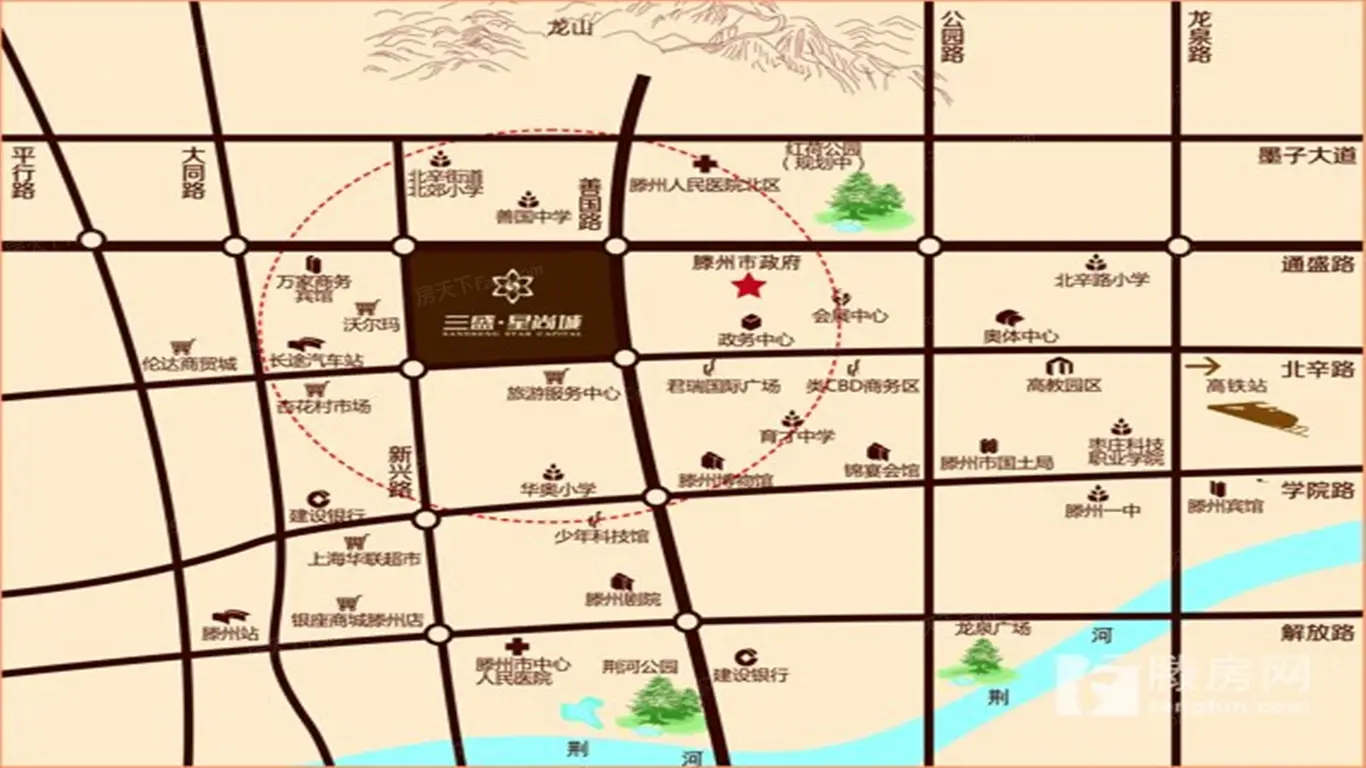 三盛·星尚城交通图