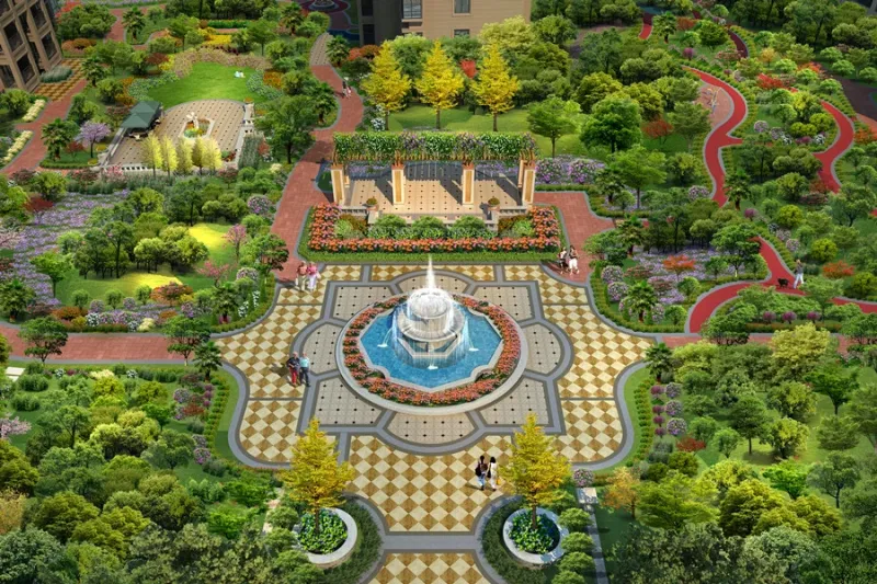 ����ӡ��Ч��ͼ��ͥ��ƺ�㳡���