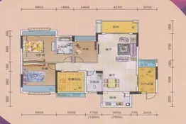世纪之光3室2厅1厨2卫建面112.3㎡