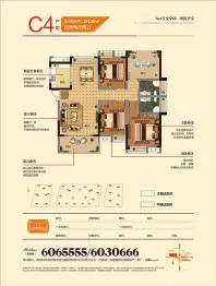 霍邱御龙湾4室2厅1厨2卫建面121.42㎡