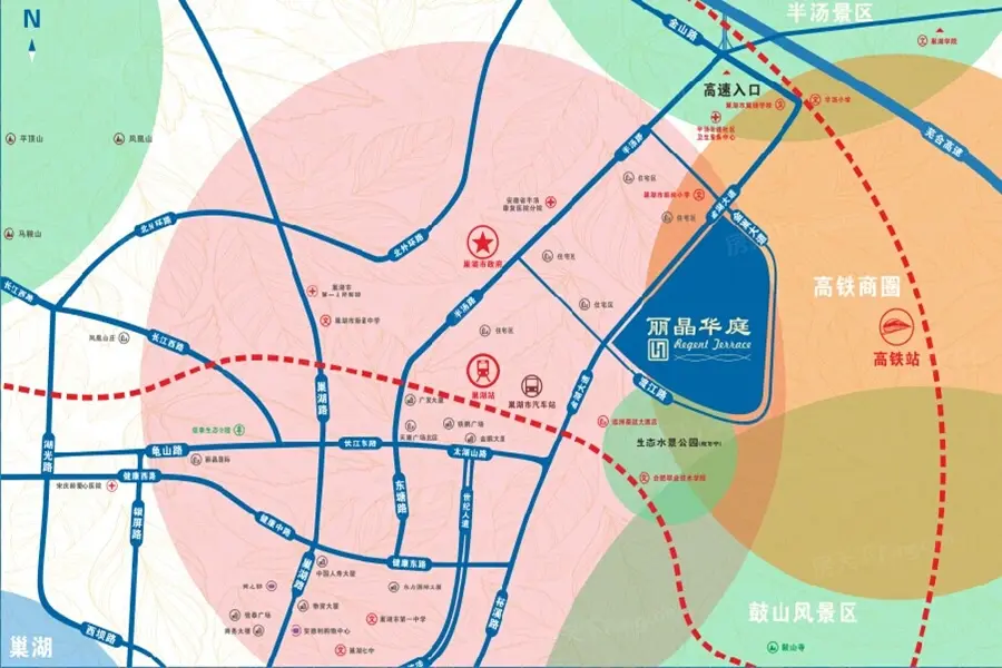 丽晶华庭交通图