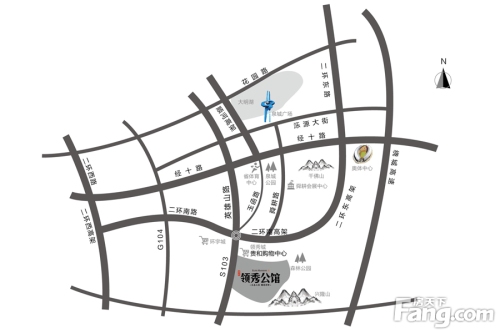 鲁能·领秀公馆交通图区位图