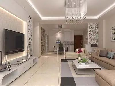 爱家客厅风水知识 客厅装修风_新电视背景墙效果图大全_美式混搭三居装修设计