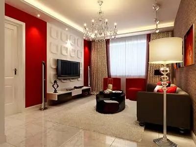 新电视背景墙效果图大全_爱家客厅风水知识 客厅装修风_美式混搭三居装修设计