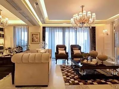 爱家客厅风水知识 客厅装修风_新电视背景墙效果图大全_美式混搭三居装修设计