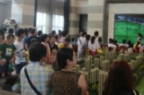 客户签到入场后，在售楼处观看世界杯。
